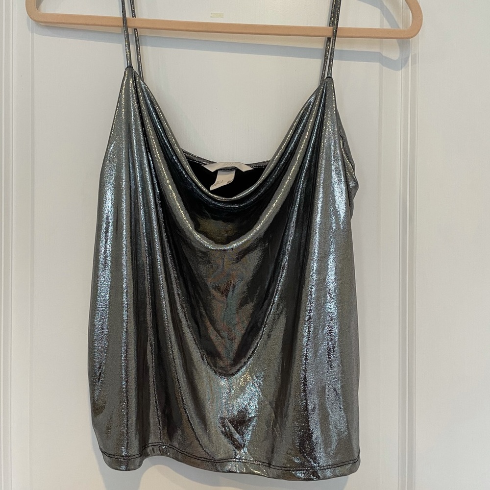 H&M silver top
